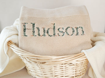 New Mom Gift - Maternity - Custom Baby Name Blanket - Pregnant Sister Gift - Embroidered Name Blanket for Baby - Babyshower gift - Coworker