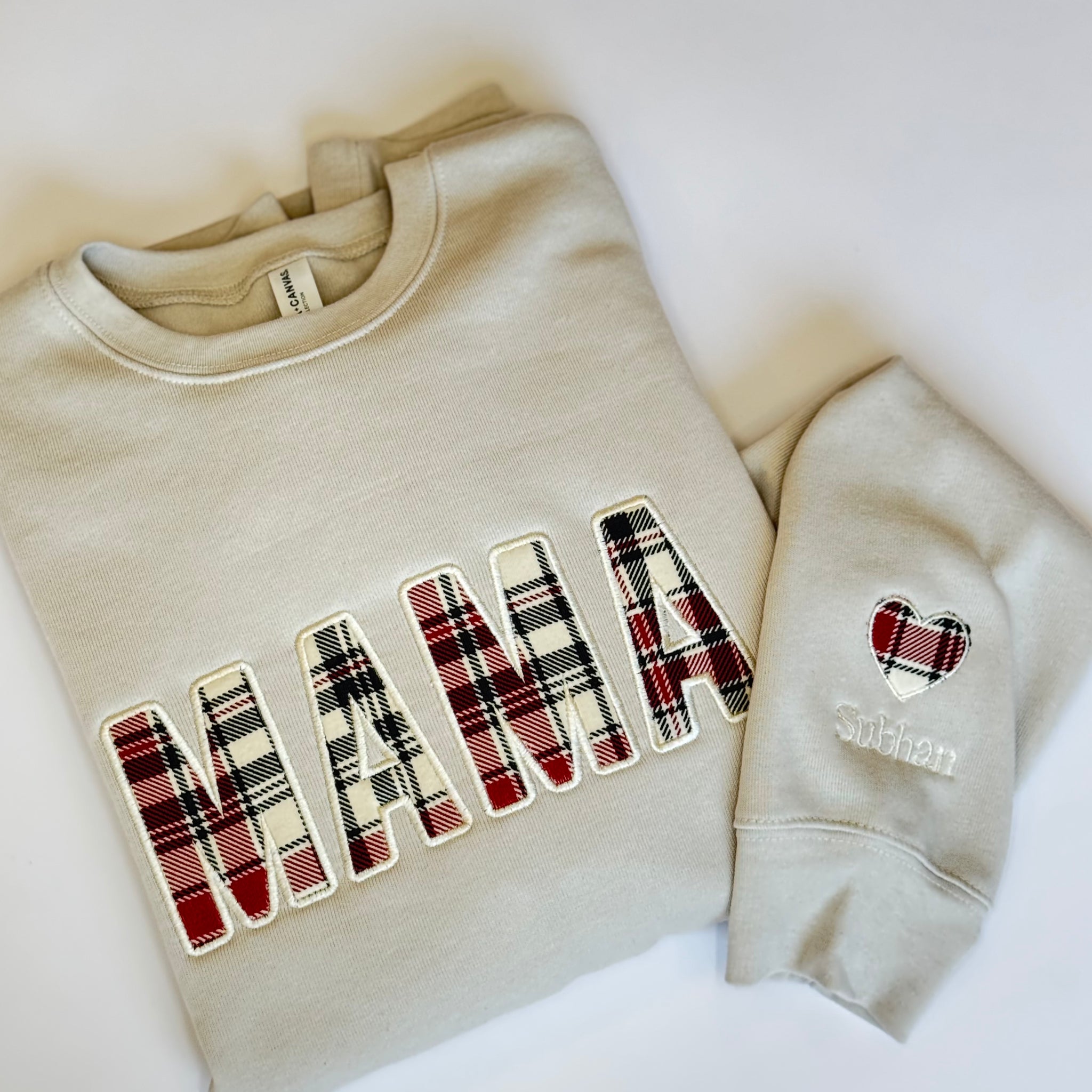 Custom Mama Appliqué Sweater (Made from Baby Clothes)