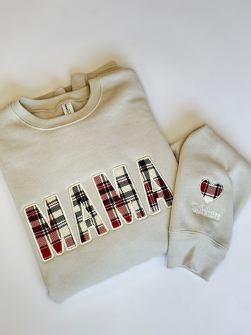Custom Mama Appliqué Sweater (Made from Baby Clothes)
